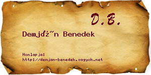 Demján Benedek névjegykártya